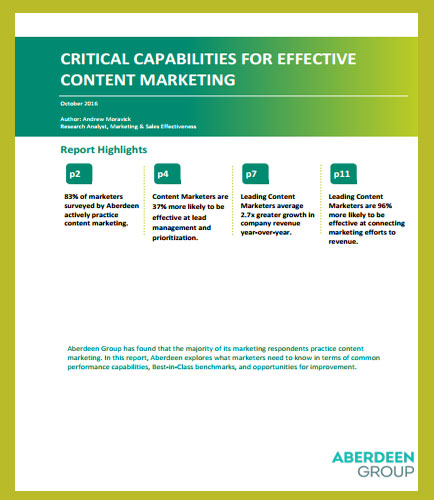 Critical Capabilities For Effective Content Marketing